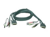 IOGEAR G2L7D03U - kabel för tangentbord/mus/video/ljud - 3.05 m G2L7D03U