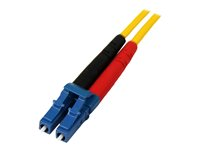StarTech.com 1m Fiber Optic Cable - Single-Mode Duplex 9/125 - LSZH - LC/LC - OS1 - LC to LC Fiber Patch Cable (SMFIBLCLC1) - patch-kabel - 1 m - gul SMFIBLCLC1