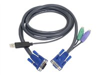 IOGEAR Intelligent KVM Cable - tangentbords-/video-/muskabel - 1.83 m G2L5502UP