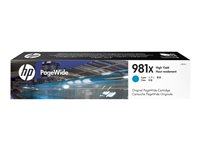 HP 981X - Lång livslängd - cyan - original - PageWide - bläckpatron L0R09A