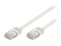 MicroConnect nätverkskabel - 25 cm - vit V-UTP60025W-FLAT