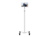 Compulocks Galaxy Tab A8 10.5" Space Enclosure Medical Rolling Cart Extended vagn - utdragbar - för surfplatta - ledad arm, rullande - vit MCRSTDEXW105GA8SW