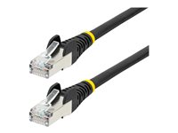 StarTech.com 3m CAT6a Ethernet Cable - Black - Low Smoke Zero Halogen (LSZH) - 10GbE 500MHz 100W PoE++ Snagless RJ-45 w/Strain Reliefs S/FTP Network Patch Cord - patch-kabel - 3 m - svart NLBK-3M-CAT6A-PATCH