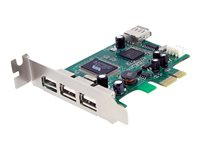 StarTech.com 4 Port PCI Express Low Profile High Speed USB Card - PCIe USB 2.0 Card - PCI-E USB 2.0 Card (PEXUSB4DP) - USB-adapter - PCIe - 4 portar PEXUSB4DP