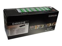 Lexmark - Extra lång livslängd - svart - original - tonerkassett E460X31E