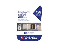 Verbatim Fingerprint Secure - USB flash-enhet - 128 GB 49339