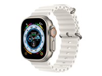 Apple Watch Ultra - titan - smart klocka med Ocean-band - vit - 32 GB MNHF3DH/A