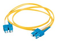 C2G SC-SC 9/125 OS1 Duplex Singlemode PVC Fiber Optic Cable (LSZH) - patch-kabel - 2 m - gul 85569