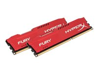 HyperX FURY - DDR3 - sats - 8 GB: 2 x 4 GB - DIMM 240-pin - 1600 MHz / PC3-12800 - ej buffrad HX316C10FRK2/8