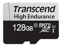 Transcend 350V - flash-minneskort - 128 GB - mikroSDXC UHS-I TS128GUSD350V