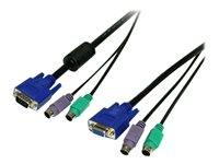 StarTech.com 3-i-1 Universal PS/2 KVM Cable - tangentbords-/video-/muskabel - 7.6 m SVPS23N1_25