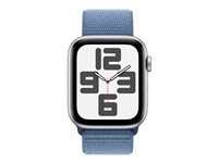 Apple Watch SE (GPS) 2a generation - silveraluminium - smart klocka med sportögla - winter blue - 32 GB MREF3QF/A