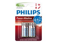Philips LR03P6BP batteri - 6 x AAA - alkaliskt LR03P6BP/10