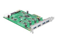 Delock PCI Express Card x4 > 4 x External - USB-adapter - PCIe 2.0 x4 - USB 3.0 x 4 89325