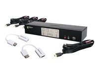 IOGEAR 4-Port HDMI and DisplayPort KVM Kit - Cables Included - omkopplare för tangentbord/video/mus/ljud/USB - 4 portar GCS1794DPKIT