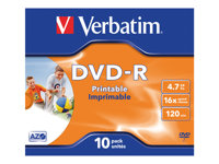 Verbatim - DVD-R x 10 - 4.7 GB - lagringsmedier 43521