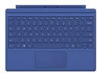 Microsoft Surface Pro 4 Type Cover - tangentbord - med pekdyna, accelerometer - QWERTY - brittisk - blå R9Q-00012