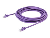 StarTech.com 5m CAT6 Ethernet Cable, 10 Gigabit Snagless RJ45 650MHz 100W PoE Patch Cord, CAT 6 10GbE UTP Network Cable w/Strain Relief, Purple, Fluke Tested/Wiring is UL Certified/TIA - Category 6 - 24AWG (N6PATC5MPL) - patch-kabel - 5 m - lila N6PATC5MPL