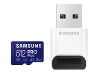 Samsung PRO Plus MB-MD512KB - flash-minneskort - 512 GB - mikroSDXC UHS-I MB-MD512KB/WW