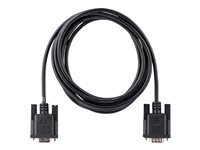 StarTech.com 3m RS232 Serial Null Modem Cable, Crossover Serial Cable w/Al-Mylar Shielding, DB9 Serial COM Port Cable Female to Male, Compatible w/DTE Devices - Tool-Less Design w/Thumbscrews, Black, F/M (9FMNM-3M-RS232-CABLE) - nollmodemkabel - DB-9 till DB-9 - 3 m 9FMNM-3M-RS232-CABLE