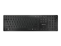 CHERRY KW 9100 SLIM - tangentbord - hela norden - svart, silver JK-9100PN-2