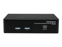 StarTech.com Professionell USB DisplayPort KVM-switch med 2 portar och audio - omkopplare för tangentbord/video/mus/ljud - 2 portar SV231DPUA