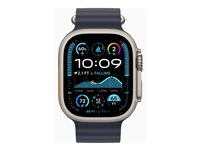 Apple Watch Ultra 2 - natural titanium - smart klocka med Ocean-band - marinblå - 64 GB MX4D3KS/A