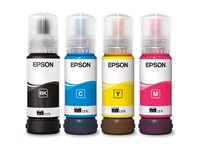 Epson EcoTank 104 - 4-pack - svart, gul, cyan, magenta - original - påfyllnadsbläck C13T00P640