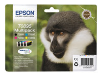 Epson T0895 Multipack - 4-pack - svart, gul, cyan, magenta - original - bläckpatron C13T08954010