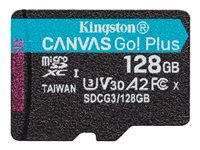 Kingston Canvas Go! Plus - flash-minneskort - 128 GB - mikroSDXC UHS-I SDCG3/128GBSP