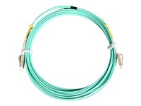 StarTech.com 10m (30ft) LC/UPC to LC/UPC OM3 Multimode Fiber Optic Cable, Full Duplex 50/125Âµm Zipcord Fiber Cable, 100G Networks, LOMMF/VCSEL, <0.3dB Low Insertion Loss - LSZH Fiber Patch Cord - patch-kabel - 10 m - havsblå A50FBLCLC10