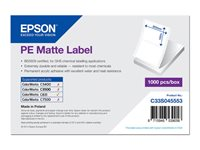 Epson PE - formpressade z-vikta tandade etiketter - matt - 1000 ark - 203 x 152 mm C33S045553