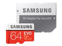 Samsung EVO Plus MB-MC64HA - flash-minneskort - 64 GB - mikroSDXC UHS-I MB-MC64HA/EU
