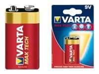 Varta Max Tech batteri x 9V - alkaliskt 4722101401