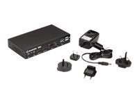 Black Box 4K HDMI Dual-Monitor KVM Switch KVD200-2H - omkopplare för tangentbord/video/mus/ljud/USB - 2 portar KVD200-2H