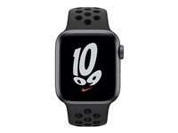 Apple Watch Nike SE (GPS) - rymdgrå aluminium - smart klocka med Nike sportband - antracit/svart - 32 GB MKQ33FD/A
