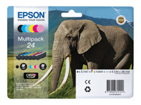 Epson 24 Multipack - 6-pack - svart, gul, cyan, magenta, ljus magenta, ljus cyan - original - bläckpatron (alternativ för: Epson 24XL) C13T24284011