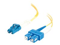 C2G LC-SC 9/125 OS1 Duplex Singlemode PVC Fiber Optic Cable (LSZH) - patch-kabel - 7 m - gul 85590