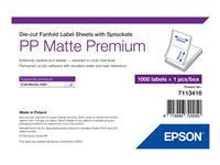 Epson Premium - formpressade z-vikta tandade etiketter - matt - 1000 etikett (er) - 203 x 152 mm 7113416