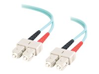 C2G SC-SC 10Gb 50/125 OM3 Duplex Multimode PVC Fiber Optic Cable (LSZH) - nätverkskabel - 2 m - havsblå 85514