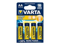 Varta Longlife 4106 batteri - 4 x AA-typ - alkaliskt 4106110414