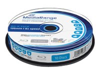 MediaRange Inkjet Fullsurface-Printable - BD-R x 10 - 25 GB - lagringsmedier MR500