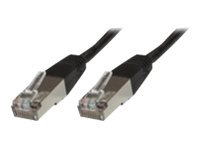 MicroConnect nätverkskabel - 15 m - svart STP615S