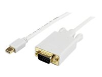 StarTech.com 10ft Mini DisplayPort to VGA Adapter Cable mDP to VGA - White - videokonverterare - svart MDP2VGAMM10W