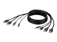Belkin Secure KVM Combo Cable - video/USB/ljud-kabel - TAA-kompatibel - 3.05 m F1DN2CCBL-HH10T