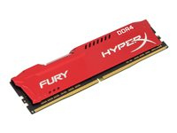 HyperX FURY - DDR4 - sats - 64 GB: 4 x 16 GB - DIMM 288-pin - 2400 MHz / PC4-19200 - ej buffrad HX424C15FRK4/64