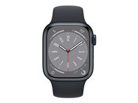 Apple Watch Series 8 (GPS) - midnattsaluminium - smart klocka med sportband - midnatt - 32 GB MNP53WB/A