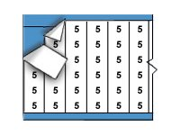 Brady Solid Numbers Cable Marker Card Legend 5 - lednings/kabelmärkare (förtryckt) CAB-5-PK