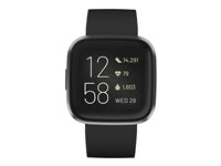 Fitbit Versa 2 - kol - smart klocka med band - svart FB507BKBK