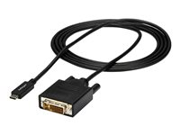 StarTech.com 2 m USB-C till DVI-kabel - 1920 x 1200 - Svart - USB/DVI-kabel - 24 pin USB-C till DVI-D - 2 m CDP2DVIMM2MB